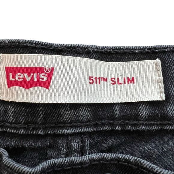 Levi's Boys Black 511 Slim Fit Performance Jean size Regular 16 - Picture 4 of 11